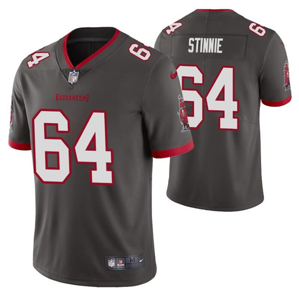 Men's Tampa Bay Buccaneers #64 Aaron Stinnie Grey Vapor Untouchable Limited Stitched Jersey Men's Tampa Bay Buccaneers #64 Aaron Stinnie Grey Vapor Untouchable Limited Stitched Jersey